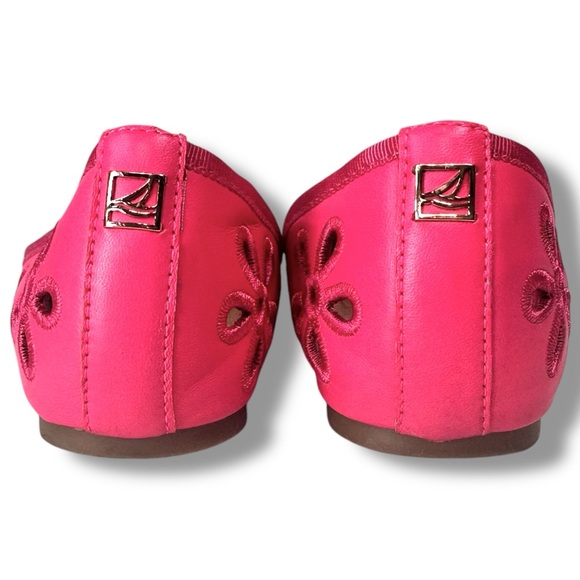 Sperry Topsider Hot Pink Ballet Flats, Luna Eyelet Balletcore Barbiecore, Size 7 - Picture 8 of 15